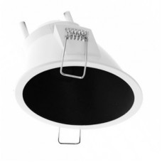 Reflector fijo Redondo Asimétrico Blanco/Negro Ø93mm para Foco Downlight LED COB 6W Konic VOLCAN